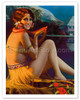 Starlight Wahine, Hawaiian Pin-up Girl - Poster by Gene Pressler