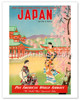 Pan Am Japan, Spring in Kyoto - Geishas - Vintage Airline Travel Poster