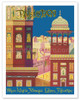 Pakistan - Wazir Khan's Mosque - Lahore, Pakistan - Muslim Architecture - Vintage Pakistani Poster