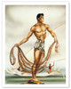 Hawaiian Net Fisherman - Poster by Gill
