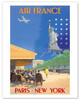 Aviation - Paris New York - Statue of Liberty & Arc de Triomphe (Triumphal arch)