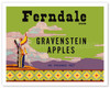 Gravenstein Washington Apples - Ferndale Brand - Indian Chief - c. 1947 - Vintage Advertisement Poster