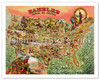 Rambles through our Country - Map of the United States 1890s - Vintage Map