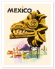 Mexico - Kukulkan, Feathered Serpent - Mayan Snake Diety - Poster by Howard Koslow