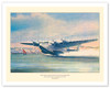Dixie Clipper - First Transatlantic Passenger Flight - Pan American Airways - Boeing B-314 - c. 1939 - Poster by John T. McCoy