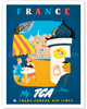 France - Fly TCA, Trans-Canada Air Lines - View of Paris - Poster by Jacques Le Flaguais