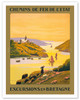 Excursions en Bretagne (Excursions to Brittany) - Chemins de fer de l'État (French State Railways) - Poster by Pierre Ladureau