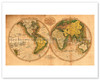A Map of the World from the Best Authorities - The Track of Captain Cook - Vintage Map