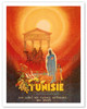 Carthage Tunisie (Tunis, Tunisia) - Son Soleil, Ses Ruines Antiques, Ses Oasis (It's Sun, It's Ancient Ruins, It's Oasis) - Poster by Roland (Robert) Olivier
