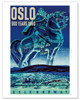 Oslo, Norway - 900 Years 1950 - Viking on Icelandic Horse - Poster by A.O. Brunn