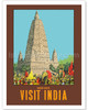 Visit India - Bodh Gaya - Mahabodhi Temple - Bihar, India - Poster by W.S. Bylityllis