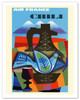 Chile (Chili) - Pigeon, Cup & Mountains - c. 1962 - Poster by Jacques Nathan-Garamond