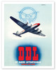 DDL - Danish Air Lines (Det Danske Luftfartselskab) - Poster by Finn Bjørvig