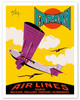 Paris, Belgium, Holland, Germany, Scandinavia - Farman Air Lines - Poster by Albert Solon
