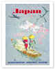 Japan - Cherry Tree Blossoms, Mount Fuji - SAS Scandinavian Airlines System - Poster by Netzler