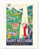 Saint-Nectaire - Auvergne, France - Casino, Golf - Station du Rein - PLM French Railroad - Poster by Roger de Valerio