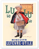Lu Biscuits - The Little Student (Le Petit Ecolier) - Lefèvre-Utile (LU) - Cookies - Poster by Firmin Bouisset