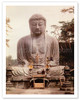 The Great Buddha of Kamakura (Daibutsu) Statue - Kōtoku-in Temple, Japan - Vintage Photography