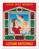 Fête des Mères (Mother's Day) - Tirage Le Samedi 25 Mai (Drawn On Saturday, May 25) - Loterie Nationale - Poster by F. Lesourt