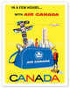 Canada - Air Canada TCA (Trans-Canda Air Lines) - Travel Bag - Totem Pole - Poster by Roberto Floreani