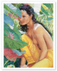 Green Mansions (Nā Hale Nui ‘Ōma‘oma‘o) - Hawaiian Woman - Poster by Janet Stewart