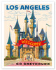 Los Angeles, California - Go Greyhound Bus Lines - c. 1950's