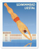 Liestal, Switzerland - Swimming Pool (Schwimmbad) - c. 1930 - Poster by Otto Jacob Plattner