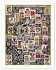 Italian Tarot Deck - Tarot of Marseilles - c. 1860 - Vintage Magic Poster