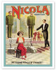 Nicola Prince of Magic - The Sleeping Miracle of Strength Illusion Show - c. 1910 - Vintage Magic Poster