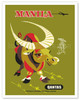 Manilla Philippines - Quantas Air Lines - c. 1950 - Vintage Airline Travel Poster