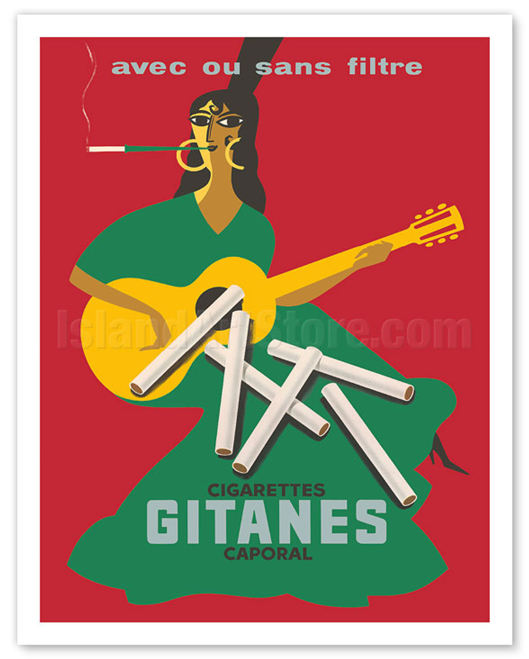 Gitanes by Lefor Openo 1960s リトポスター Gitanes by Lefor Openo 1960s リトポスター