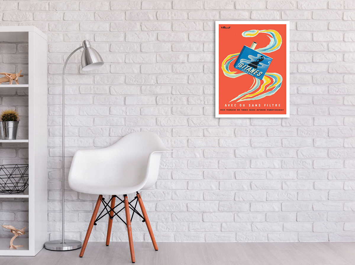 Gitanes Caporal Cigarettes - c. 1960 by Bernard Villemot - Fine