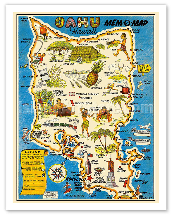 Hawaii Map アート作品 ヴィンテージ風フレーム Hawaii Map アート作品 ヴィンテージ風フレーム 【公式ショッピング