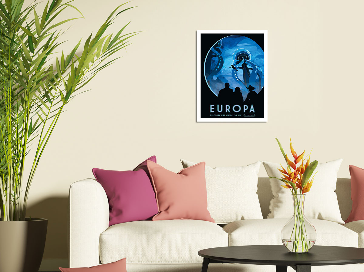 Europa - Discover Life under the Ice - Space Travel Image - Fine