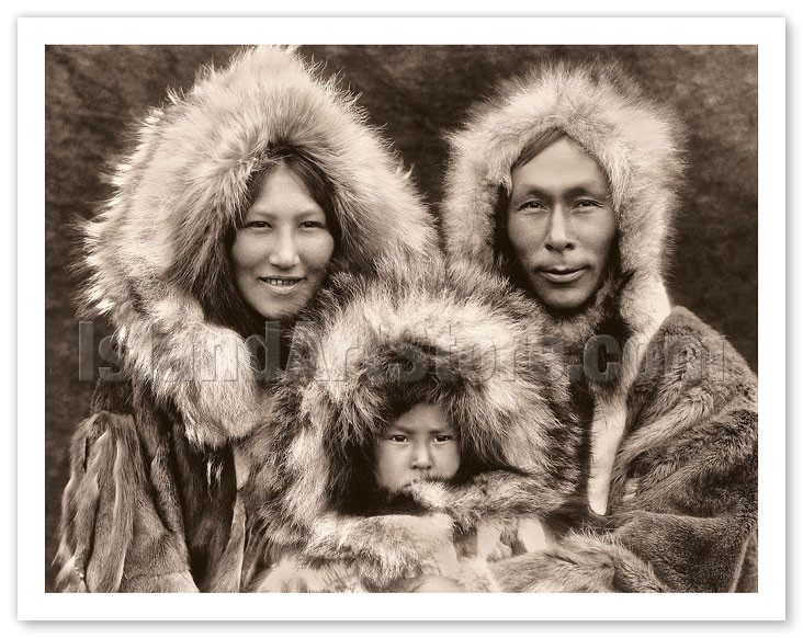 Eskimo Family - Noatak, Alaska - The North American Indians - c