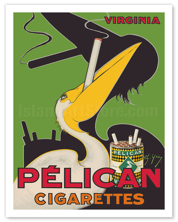 Pelican Cigarettes - American Virginia Tobacco - c. 1925 by