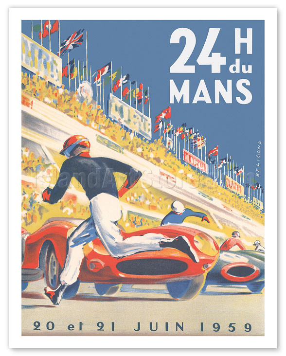 1959 Grand Prix - 24 hours of Le Mans France - Endurance Racing by