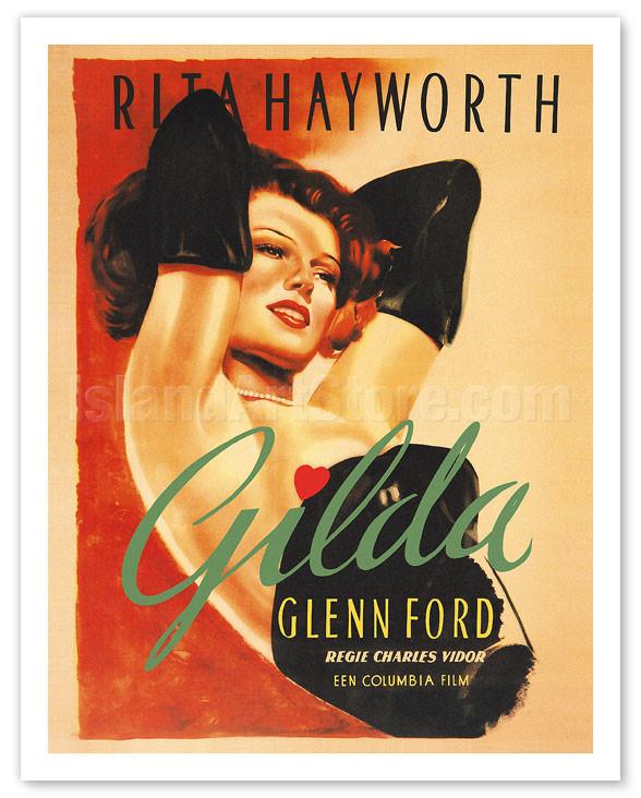 激レア！1940' Rita Hayworth Gilda映画看板レリーフアート Gilda