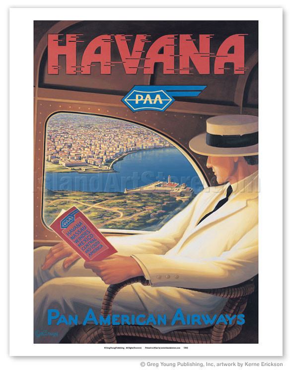 Havana, Cuba - Pan American Airways (PAA) by Kerne Erickson - Fine