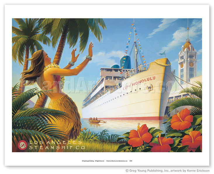 Aloha Towers - S.S. City of Honolulu - Los Angeles Steamship