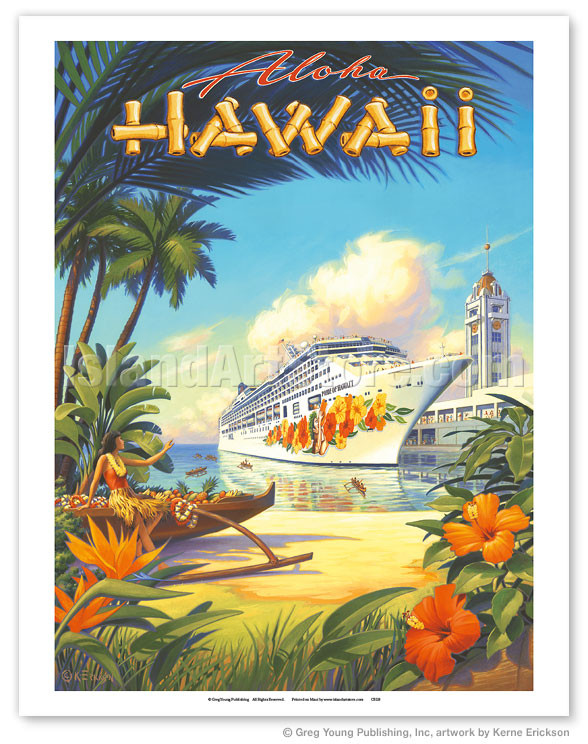Pride of Hawaii Cruise Ship - Aloha Towers, Honolulu Harbor by