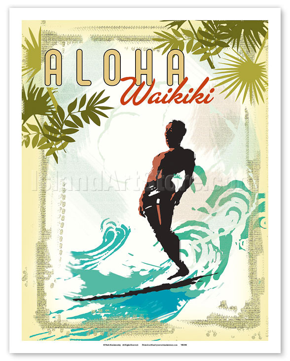 Aloha Waikiki - Hawaii Surfer On Wave - Soul Arch by Wade