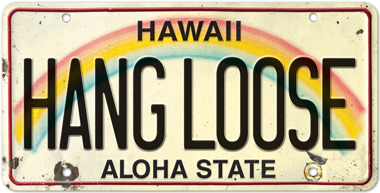 Hang Loose - Hawaiian License Plate | Pacifica Island Art