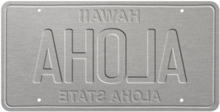 Aloha - Hawaiian License Plate | Pacifica Island Art