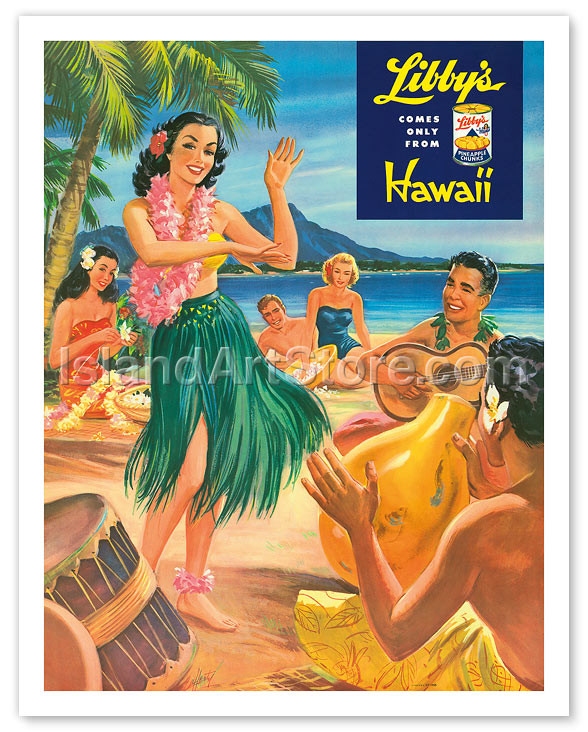 Libby's Dancing Hula Girl by Lafferty - Fine Art Prints & Posters