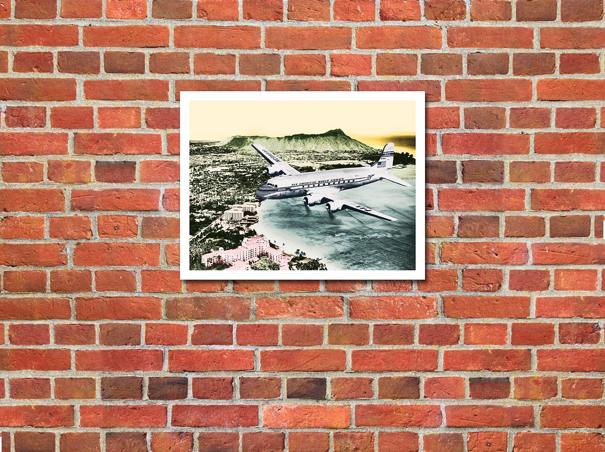 Over Oahu, Hawaii - Pan American World Airways - Douglas DC-4