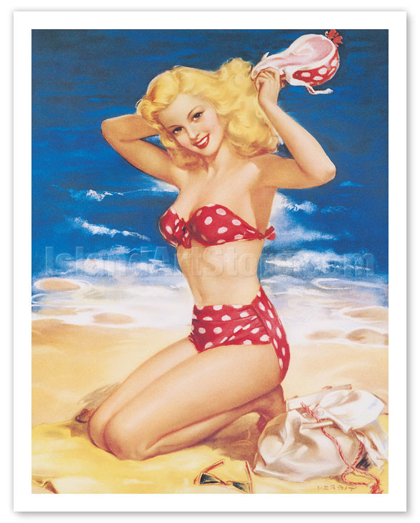 Nice to Know You - All American Beach Girl - c. 1950's by Julius