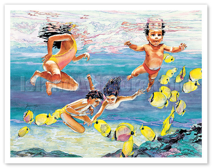Swim Like a Fish ('Aukai Kohu Like He I'a) - Hawaiian Children by Swim Like a Fish ('Aukai Kohu Like He I'a) - Hawaiian Children by