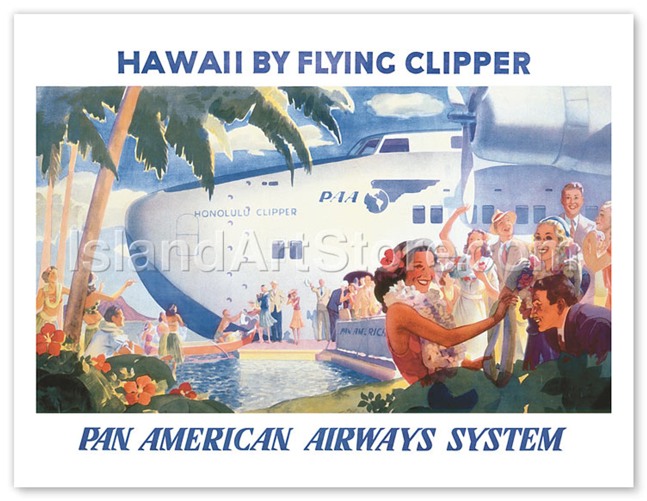 Hawaii by Flying Clipper, Pan American Airways System - Fine