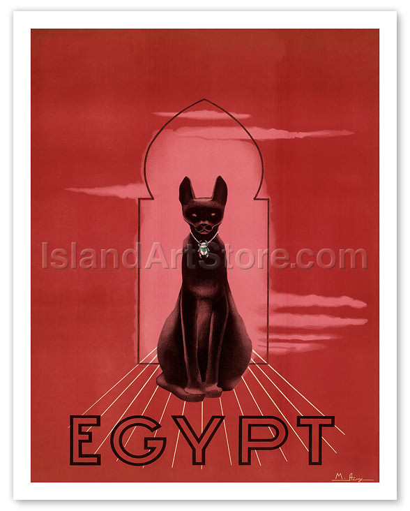 Egypt Black Cat by Ismäel M. Azmy - Fine Art Prints & Posters